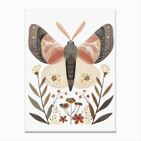 Colourful Insect Illustration Moth 47 Canvas Print