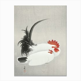 Rooster And Hen (1900 1930), Ohara Koson Canvas Print