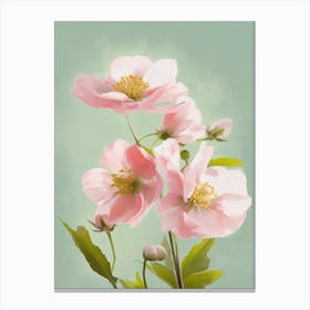 Apple Blossom Flowers Acrylic Pastel Colours 1 Canvas Print