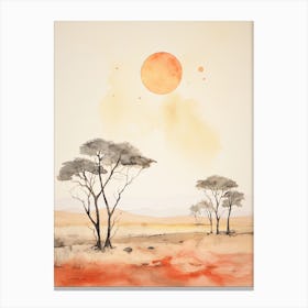 Watercolour Of Ngorongoro Forest   Tanzania 2 Canvas Print