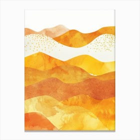 Watercolor Of A Desert Canvas Print