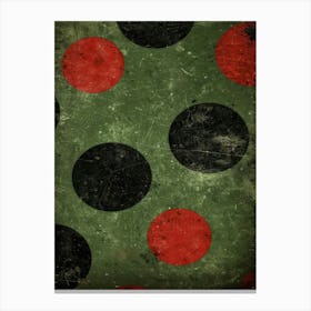 Grunge Polka Dots Canvas Print