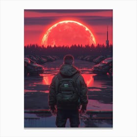 Red Sun In The Sky Canvas Print