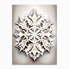 Symmetry, Snowflakes, Marker Art 5 Canvas Print