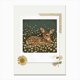 Scrapbook Fawn Fairycore Painting 5 Canvas Print