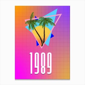 Classic 1989 Palms Canvas Print