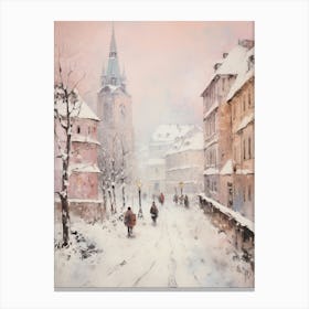 Dreamy Winter Painting Munich Germany 1 Canvas Print