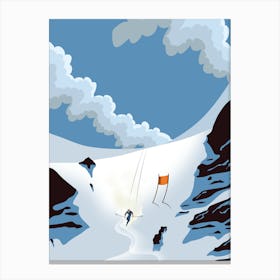 Skier On The Slopes Canvas Print