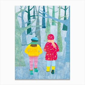 Friends In The Woods Canvas Print