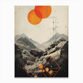 modern geometric mountain Canvas Print