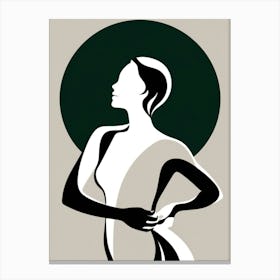 Silhouette Of A Woman 1 Canvas Print