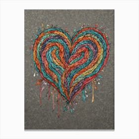 Heart Of Yarn Canvas Print
