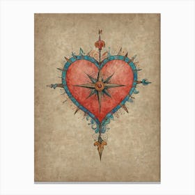 Heart Compass 13 Canvas Print