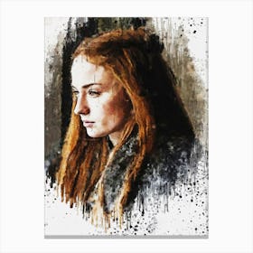 Sansa Stark Game Of Thrones Potrait Canvas Print