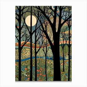 William Morris Moonlight In The Forest 80 Canvas Print