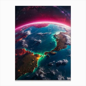 Beautiful Earth from Space Canvas Print