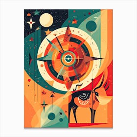 Sagittarius Illustration Zodiac Star Sign 4 Canvas Print