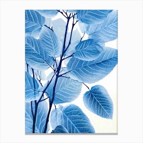 Blue Leaves 1 Canvas Print