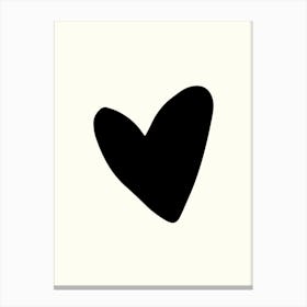 Minimalist cute heart hand drawing Canvas Print