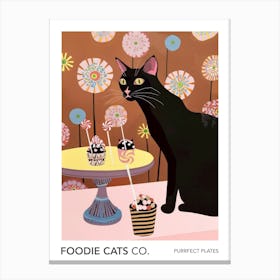 Foodie Cats Co Cat And Candy 1 Canvas Print