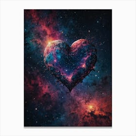 Heart In Space Canvas Print