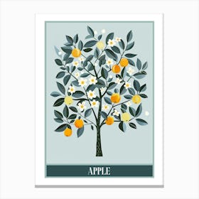 Apple Tree Flat Illustration 1 Poster Canvas Print
