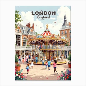 London Vintage Art V 04 Canvas Print