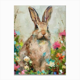 Blanc De Hotot Rabbit Painting 4 Canvas Print