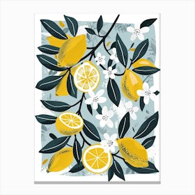 Lemon Tree Flat Illustration 7 Canvas Print