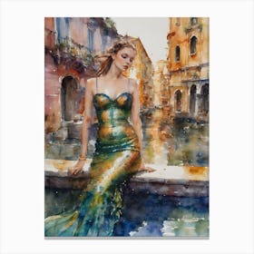 Mermaid In Venice 1 Canvas Print