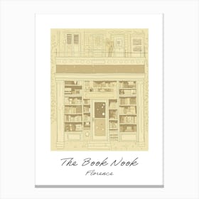 Florence The Book Nook Pastel Colours 2 Poster Canvas Print