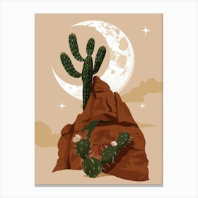 Cactus In The Desert 10 Canvas Print