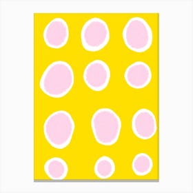 Minimalistic coloured circles Canvas Print