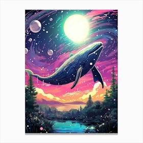 Whale In The Sky Canvas Print