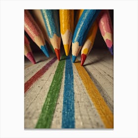 Colorful Pencils 1 Canvas Print