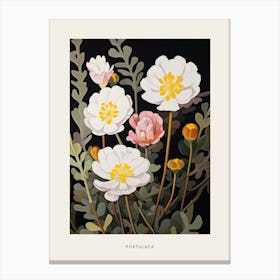 Flower Illustration Portulaca 3 Poster Canvas Print