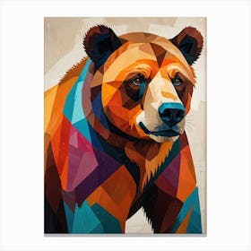 Geometric Bear Canvas Print