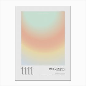 Angel Number 111 Awakening Canvas Print