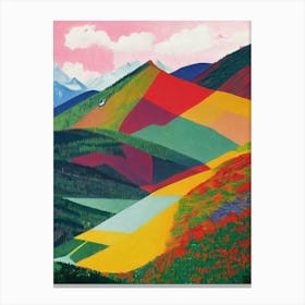 Gran Paradiso National Park Italy Abstract Colourful Canvas Print