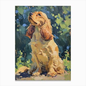 Cocker Spaniel Acrylic Painting 1 Canvas Print