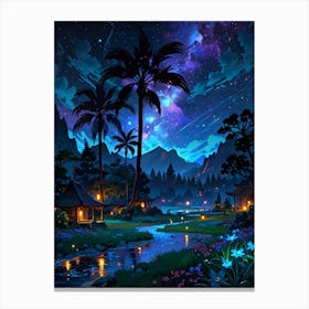 Night Landscape Canvas Print