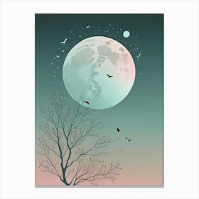 Fly Away Moon Scene (5) Canvas Print