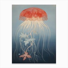 Box Jellyfish Japanese Style Illustration 4 Canvas Print