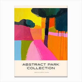 Abstract Park Collection Poster Ibirapuera Park Lisbon Portugal 3 Canvas Print