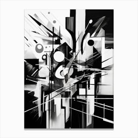 Memory Abstract Black And White 5 Canvas Print