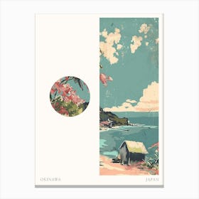 Okinawa Japan 3 Cut Out Travel Poster Canvas Print