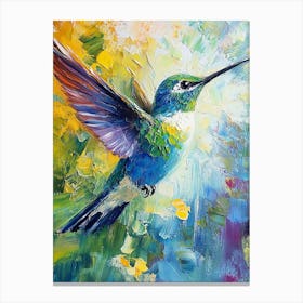 Pasty Texture strokes Hummingbird Canvas Print