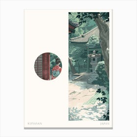 Koyasan Japan 2 Cut Out Travel Poster Canvas Print