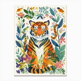 Tiger In The Jungle 49 Canvas Print