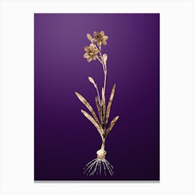 Gold Botanical Coppertips on Royal Purple n.0449 Canvas Print